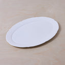 LARGE OVAL PLATE - WHITE SILHOUETTE