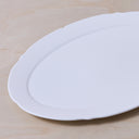 LARGE OVAL PLATE - WHITE SILHOUETTE