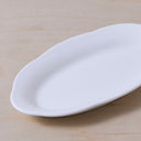 SMALL HIGH OVAL PLATE - WHITE SILHOUETTE