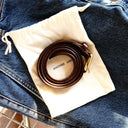 ITALIAN LEATHER BELT - BROWN